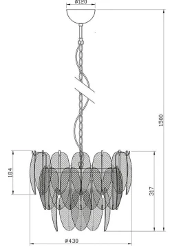 Aneta Lighting Kjøkkenbelysning Tak|Takpendler<Adriana takpendel 43 cm