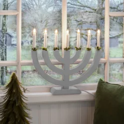 Konstsmide Adventsstaker<Adventsstake 7 armet - Grå