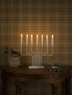 Konstsmide Adventsstaker<Adventsstake 7 armet - Hvit
