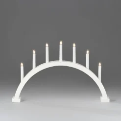Konstsmide Adventsstaker<Adventsstake 7 armet buet - Hvit