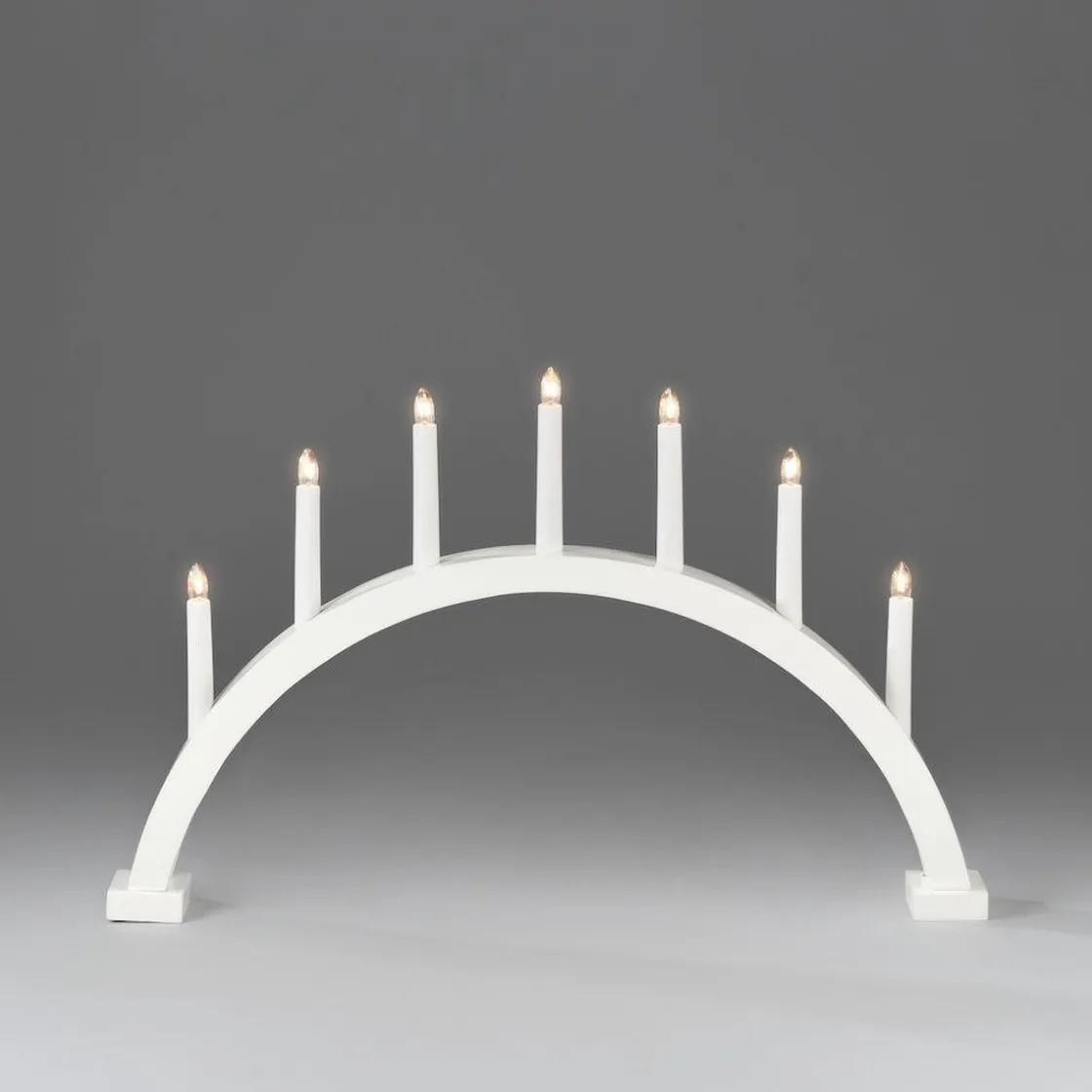 Konstsmide Adventsstaker<Adventsstake 7 armet buet - Hvit