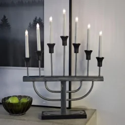 Konstsmide Adventsstaker<Adventsstake 7 armet ubehandlet metall