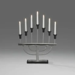 Konstsmide Adventsstaker<Adventsstake 7 armet ubehandlet metall