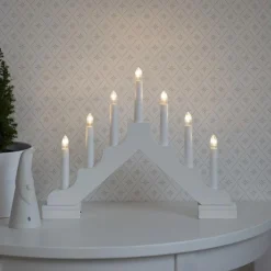 Konstsmide Adventsstaker|Julebelysning På Batteri<Adventsstake 7 lys på batteri -