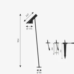 Louis Poulsen Pullert|Louis Poulsen<AJ Garden Pullert med spyd H:95cm - Startpakke