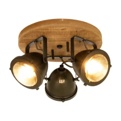 Aneta Lighting Kjøkkenbelysning Tak|Spotter & Skinner<Alaska rund taklampe - Jern/tre