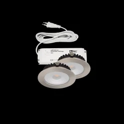 Norlux Møbel Downlights<Alcor 12V møbelspott 2 stk. – inkl. driver - Børstet