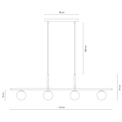 Dyberg Larsen Kjøkkenbelysning Tak|Takpendler<Alice takpendel 4-lys