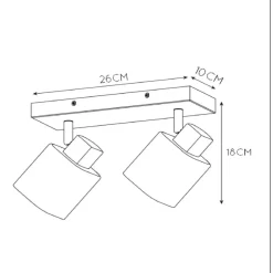 Lucide Kjøkkenbelysning Tak|Taklamper / Takplafonder<Alion Taklampe 2 - Røykfarget/Svart