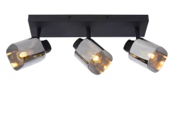 Lucide Kjøkkenbelysning Tak|Spotter & Skinner<Alion taklampe 3 - Røykfarget/Svart