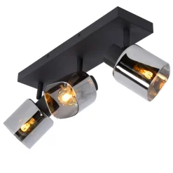 Lucide Kjøkkenbelysning Tak|Spotter & Skinner<Alion taklampe 3 - Røykfarget/Svart