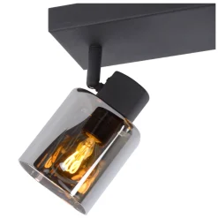 Lucide Kjøkkenbelysning Tak|Spotter & Skinner<Alion taklampe 3 - Røykfarget/Svart