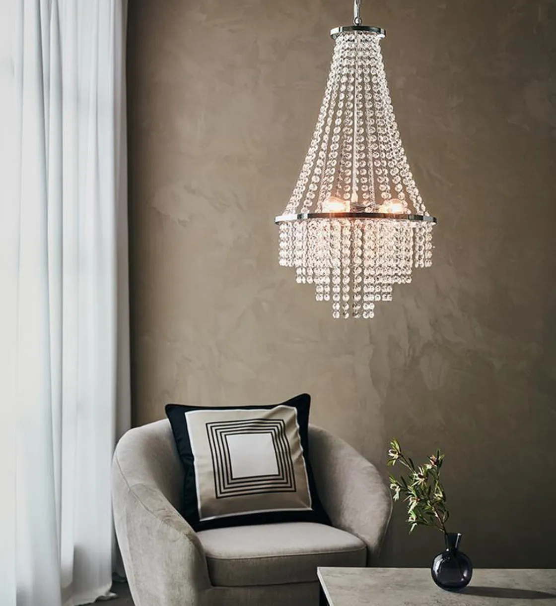 Marksløjd Kjøkkenbelysning Tak|Lysekroner<Allington lysekrone - krom/klar -