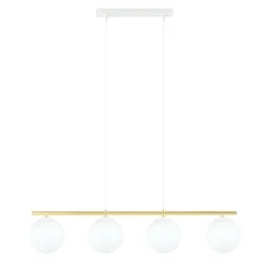 Emibig Kjøkkenbelysning Tak|Takpendler<Allora takpendel 4-lys - Hvit/Opal/Gullfarget