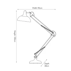 Pacific Lifestyle Interiørlamper Gulv|Leselamper Gulv<Alonzo gulvlampe 187 cm -