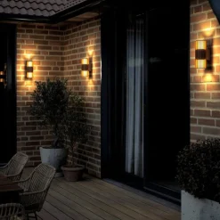 Nordlux Lightup-Pris|Utelamper Til Kystområder<Aludra dobbel vegglampe seaside IP54