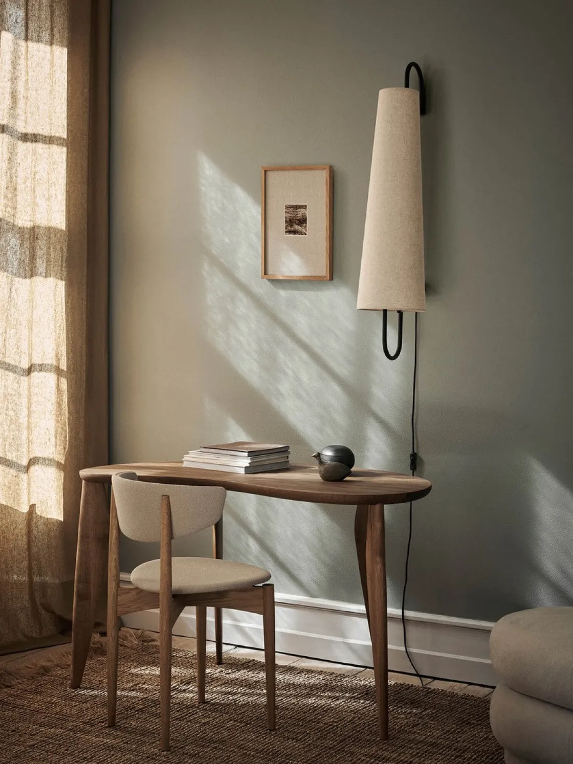 Ferm Living Interiørlamper<Ancora vegglampe - Svart/Natural