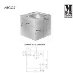 Marksløjd Utelamper Med Opp/Ned Lys<Argos vegglampe opp/ned 4 Watt 3000 Kelvin - Mørk -