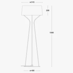 Örsjö Interiørlamper Gulv<Aria gulvlampe - Hvit/Rustfritt stål