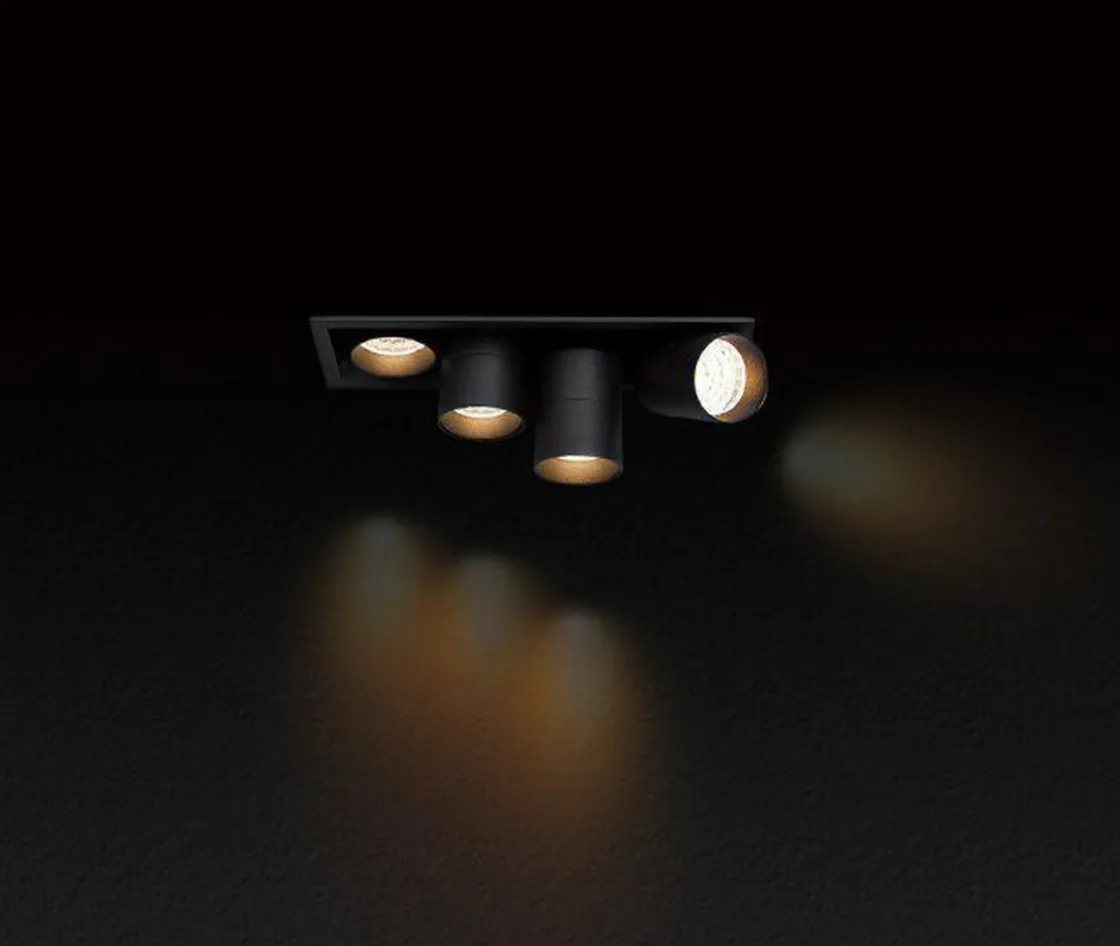 NorDesign Kjøkkenbelysning Tak|Spotter & Skinner<Aria mini flex K4 downlight justerbar 4x5W 3000K RA90 Dimbar -