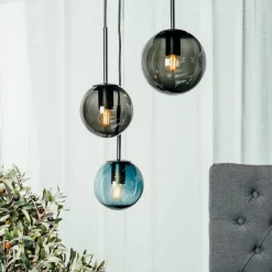 Hadeland Glassverk Kjøkkenbelysning Tak|Takpendler<Arkivlampe 4014 40 cm - Blå - Stål