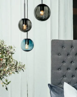 Hadeland Glassverk Kjøkkenbelysning Tak|Takpendler<Arkivlampe 4014 25 cm - Grå - Messing