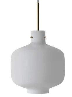 Hadeland Glassverk Kjøkkenbelysning Tak|Takpendler<Arkivlampe 4180 - Large - Hvit Matt - Messing