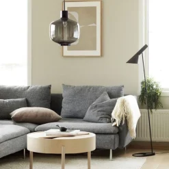 Hadeland Glassverk Kjøkkenbelysning Tak|Takpendler<Arkivlampe 4180 - Large - Røykfarget - Matt Sort