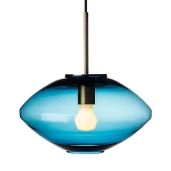 Hadeland Glassverk Kjøkkenbelysning Tak|Takpendler<Arkivlampe 4280 - Stålblå - Messing