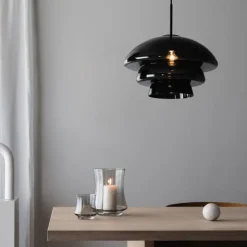 Hadeland Glassverk Kjøkkenbelysning Tak|Takpendler<Arkivlampe 4006 Large - - Matt Sort