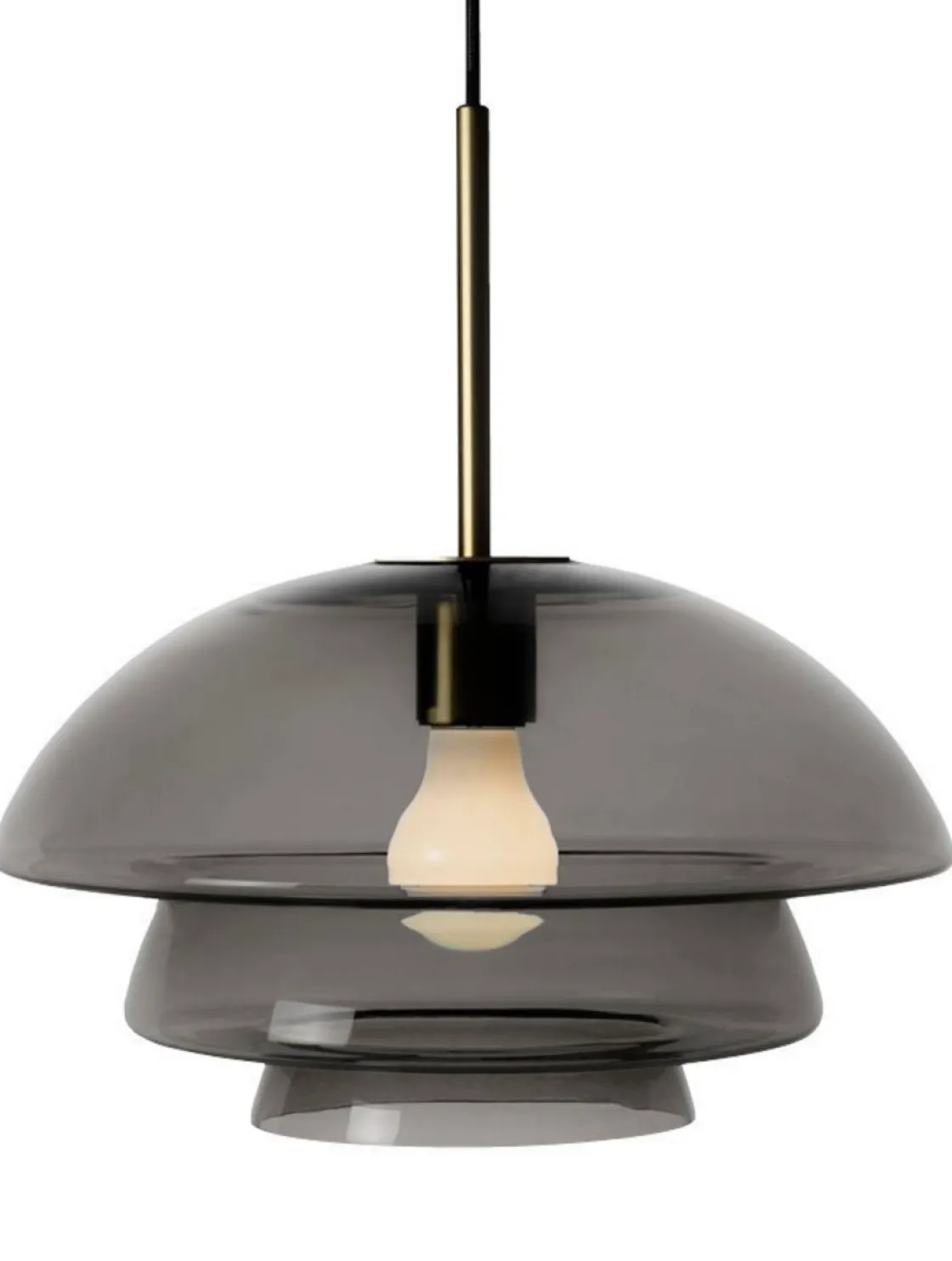 Hadeland Glassverk Kjøkkenbelysning Tak|Takpendler<Arkivlampe 4006 Large - Grå - Matt Messing