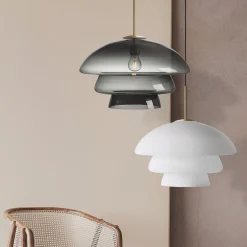 Hadeland Glassverk Kjøkkenbelysning Tak|Takpendler<Arkivlampe 4006 Large - Grå - Stål