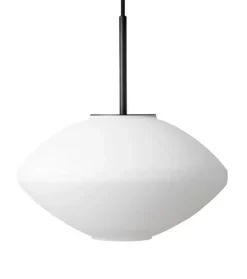 Hadeland Glassverk Kjøkkenbelysning Tak|Takpendler<Arkivlampe 4280 Matt Hvit Sandblåst - Sort