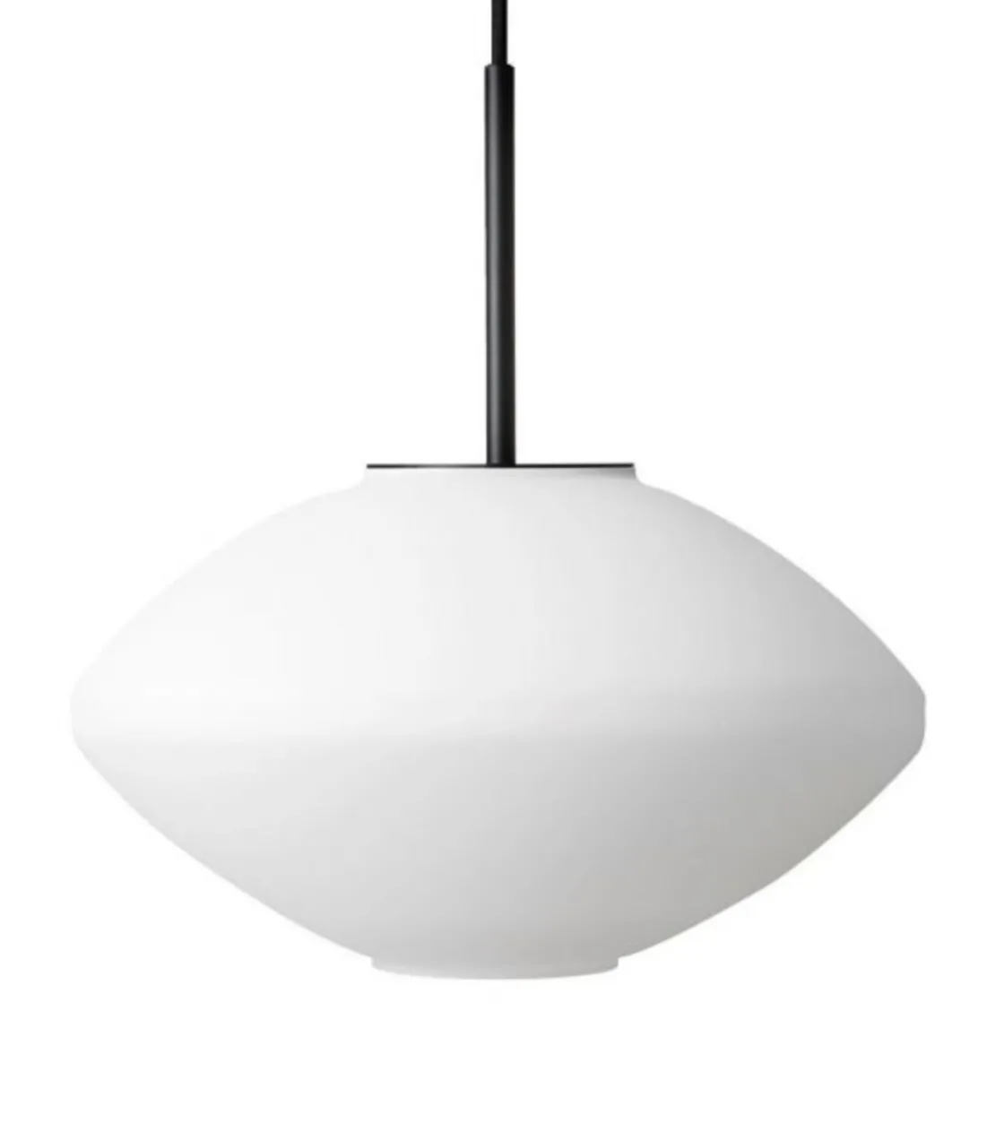 Hadeland Glassverk Kjøkkenbelysning Tak|Takpendler<Arkivlampe 4280 Matt Hvit Sandblåst - Sort