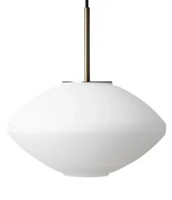 Hadeland Glassverk Kjøkkenbelysning Tak|Takpendler<Arkivlampe 4280 Matt Hvit Sandblåst - Messing