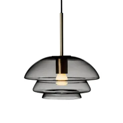 Hadeland Glassverk Kjøkkenbelysning Tak|Takpendler<Arkivlampe 4006 Small - Grå - Matt Messing