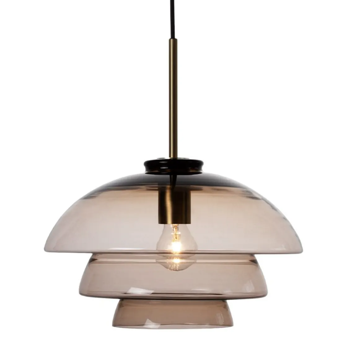 Hadeland Glassverk Kjøkkenbelysning Tak|Takpendler<Arkivlampe 4006 Small - Kakao - Matt Messing