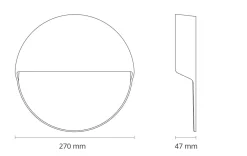 Sg Armaturen As Utelamper Med Opp/Ned Lys<Arlon round vegglampe utendørs 10W 2700 Kelvin IK10 IP65 - Dimbar