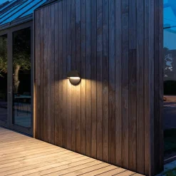 Sg Armaturen As Utelamper Med Opp/Ned Lys<Arlon round vegglampe utendørs 10W 2700 Kelvin IK10 IP65 - Dimbar