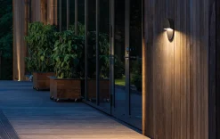 Sg Armaturen As Utelamper Med Opp/Ned Lys<Arlon round vegglampe utendørs 10W 2700 Kelvin IK10 IP65 - Dimbar