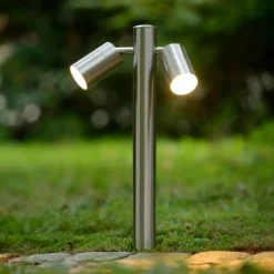 Lucide Pullert<Arne pullert utendørs 2 arm IP44 GU10 50 cm - Satin