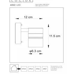 Lucide Utelamper Med Opp/Ned Lys<Arne vegglampe utendørs ned IP44 GU10 -