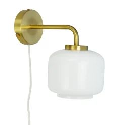 Dyberg Larsen Interiørlamper<Arp vegglampe - Opal/Messingfarget