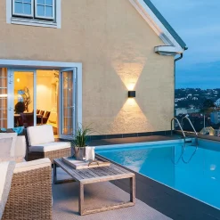 Sg Armaturen As Lightup-Pris|Utelamper Med Opp/Ned Lys<Artes Midi vegglampe opp/ned utendørs 32W 3000K Dimbar