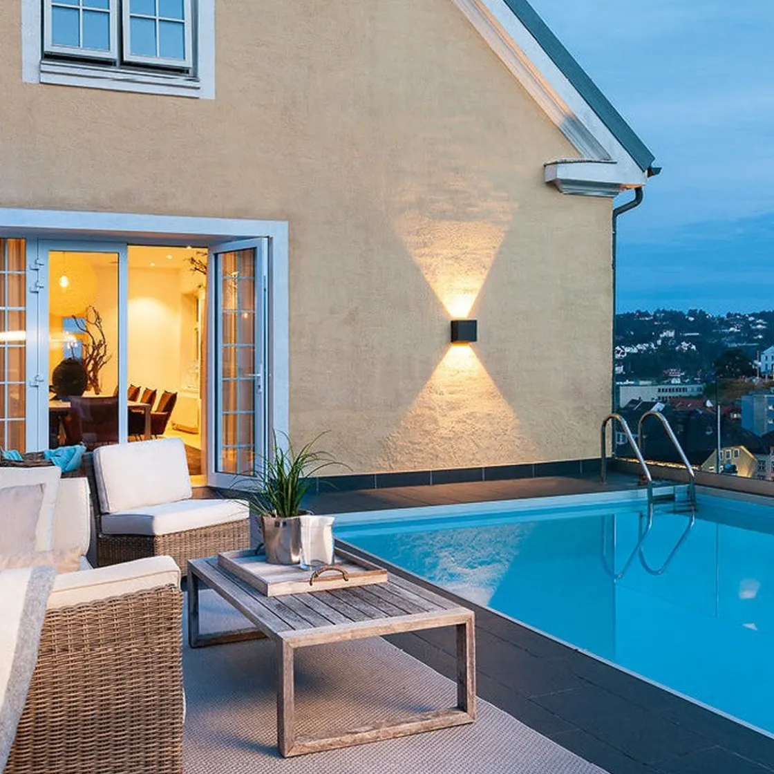 Sg Armaturen As Lightup-Pris|Utelamper Med Opp/Ned Lys<Artes Midi vegglampe opp/ned utendørs 32W 3000K Dimbar