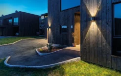 Sg Armaturen As Utelamper Med Opp/Ned Lys<Artes round vegglampe opp/ned utendørs IP65 8W 3000K Dimbar