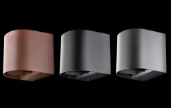 Sg Armaturen As Utelamper Med Opp/Ned Lys<Artes round vegglampe opp/ned utendørs IP65 8W 2700K Dimbar