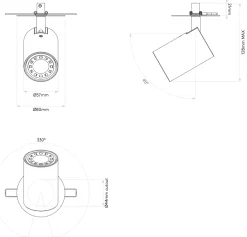 Astro Lighting Kjøkkenbelysning Tak<Ascoli Recessed takspot