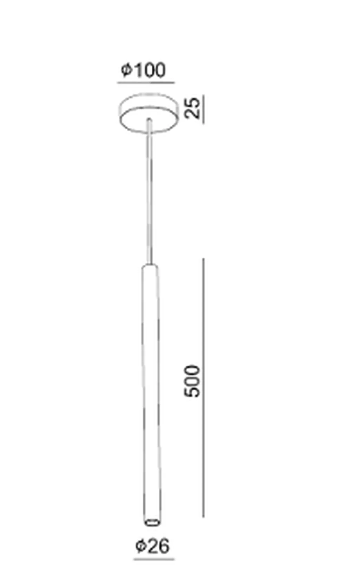 Antidark Kjøkkenbelysning Tak|Takpendler<Asta takpendel 2,6 cm 6,9W 2700 Kelvin - Dimbar