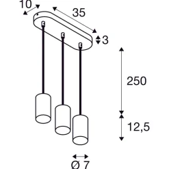 Slv Kjøkkenbelysning Tak|Takpendler<Asto tube takpendel 3-lys